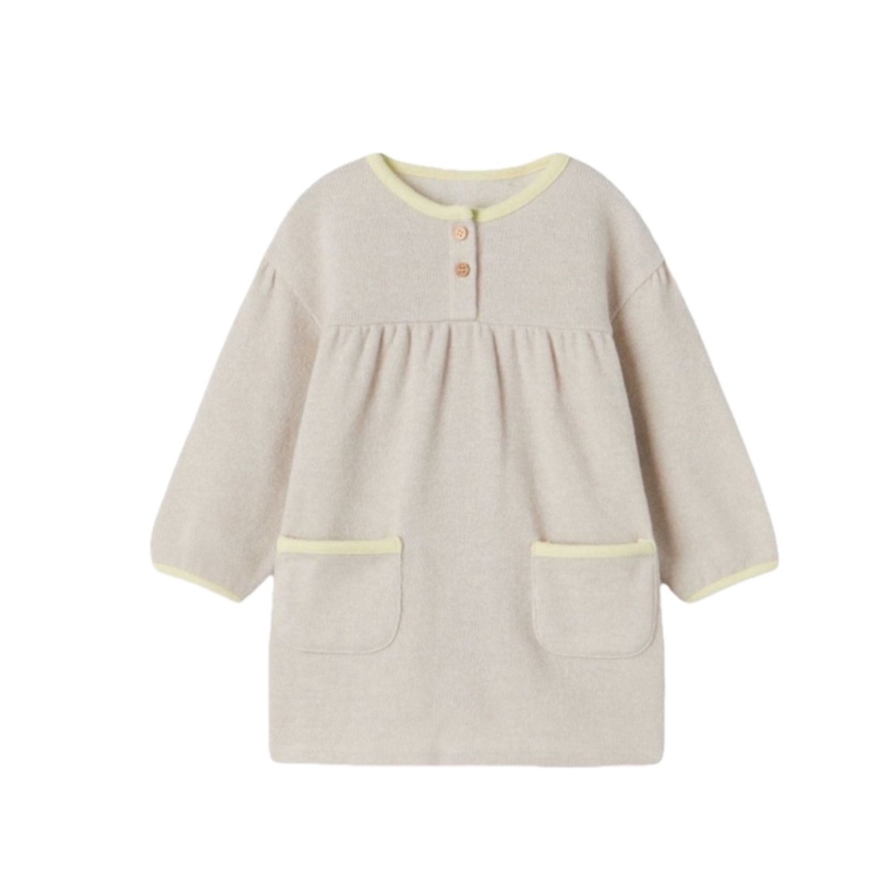 Zara baby girl contrast neon sweater dress